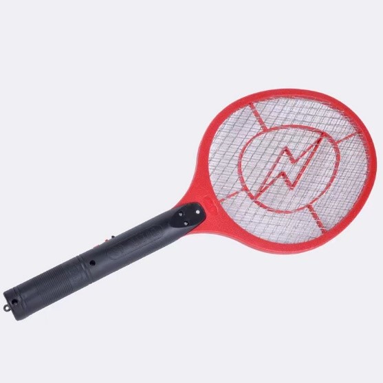 Rechargeable Electronic Mosquito Bat/Racket, Insect Killer - Red - Racket Red